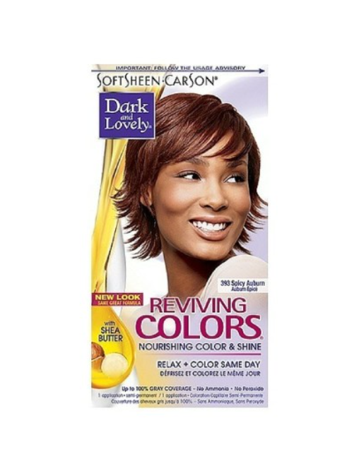Capot de coloration capillaire Dark & Lovely Reviving Colors 90 avec teinture pour cheveux colorants naturels et éclatants