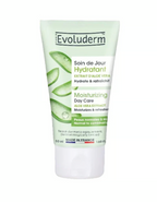 Crème hydratante jour Evoluderm pour peaux normales à mixtes, soin de jour BAZARS COSMETIQUES, texture légère et rafraîchissante.