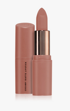 Rouge à lèvres crème mat MUA Makeup Academy, tube de maquillage avec finition velours, couleur rouge intense, image claire.