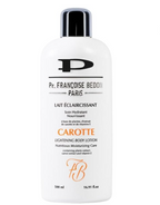 Lait éclaircissant François Bedon pour peaux noires et métissées, flacon blanc avec étiquette, visible sur fond neutre.
