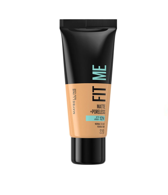 Fond de teint matifiant Maybelline New York Fit Me! sans pores, 11 teintes visibles en image.