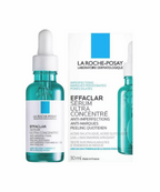 Sérum visage La Roche-Posay Effaclar, concentré anti-imperfections, pour peau sensible, flacon avec pipette.